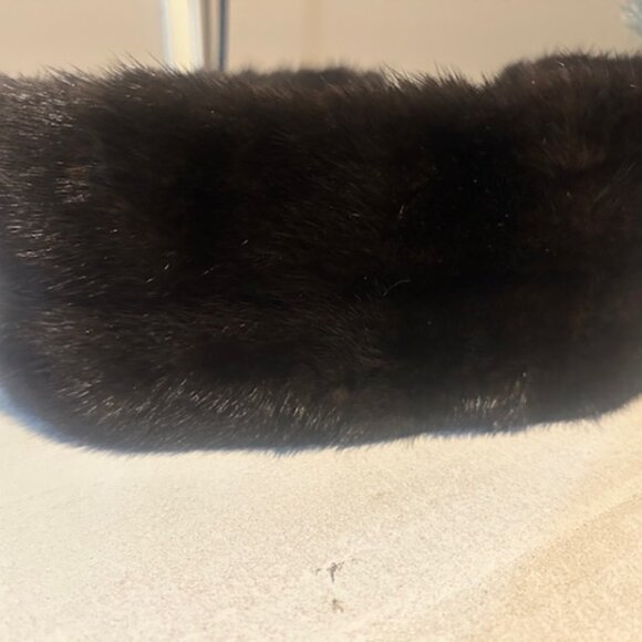 dark brown Mink Fur Headband - Picture 6 of 8